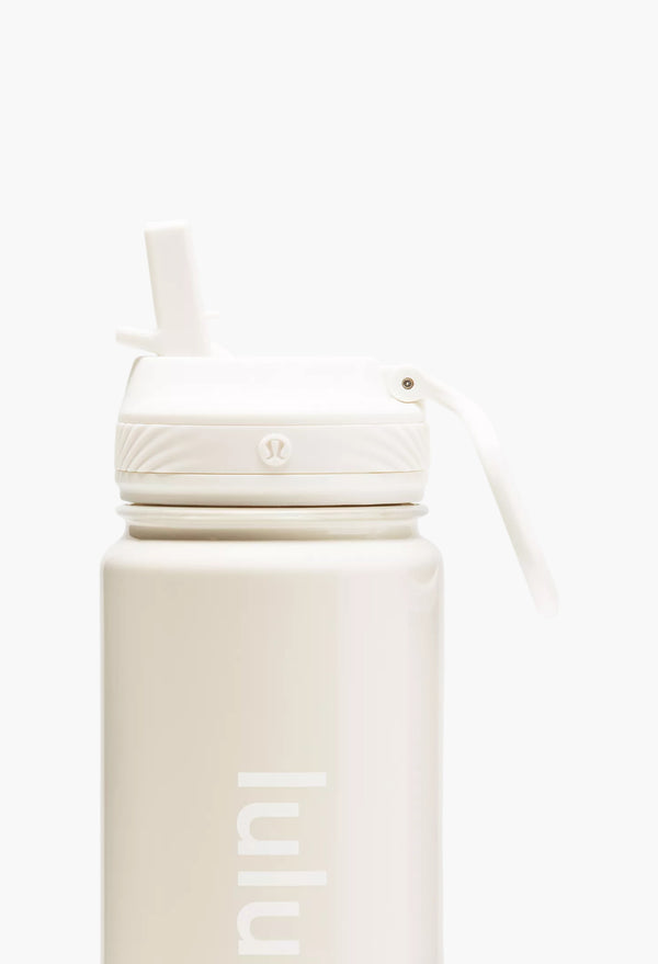 Light Ivory/White - Back to Life Sport Bottle 24oz Straw Lid Shine