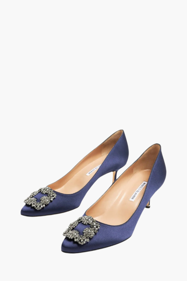 MANOLO BLAHNIK Hangisi Satin Pumps