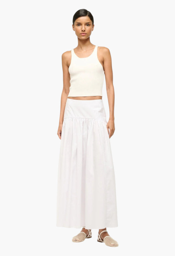 White - Procida Linen Skirt Pop Sardines