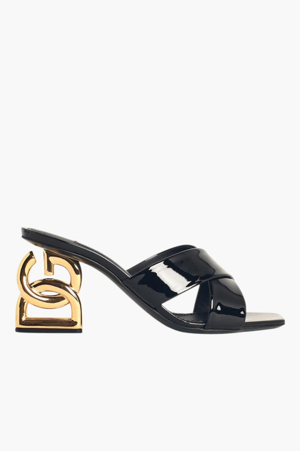 BLACK LEATHER SANDALS