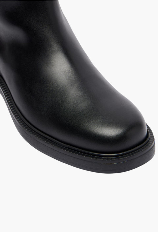 Leather knee-high boots