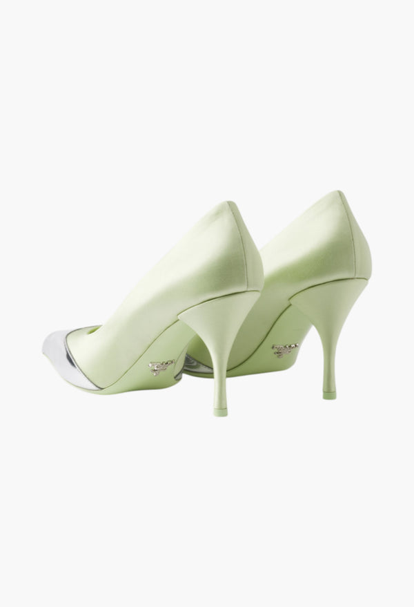 Dew - Satin And Metallic Leather Pumps