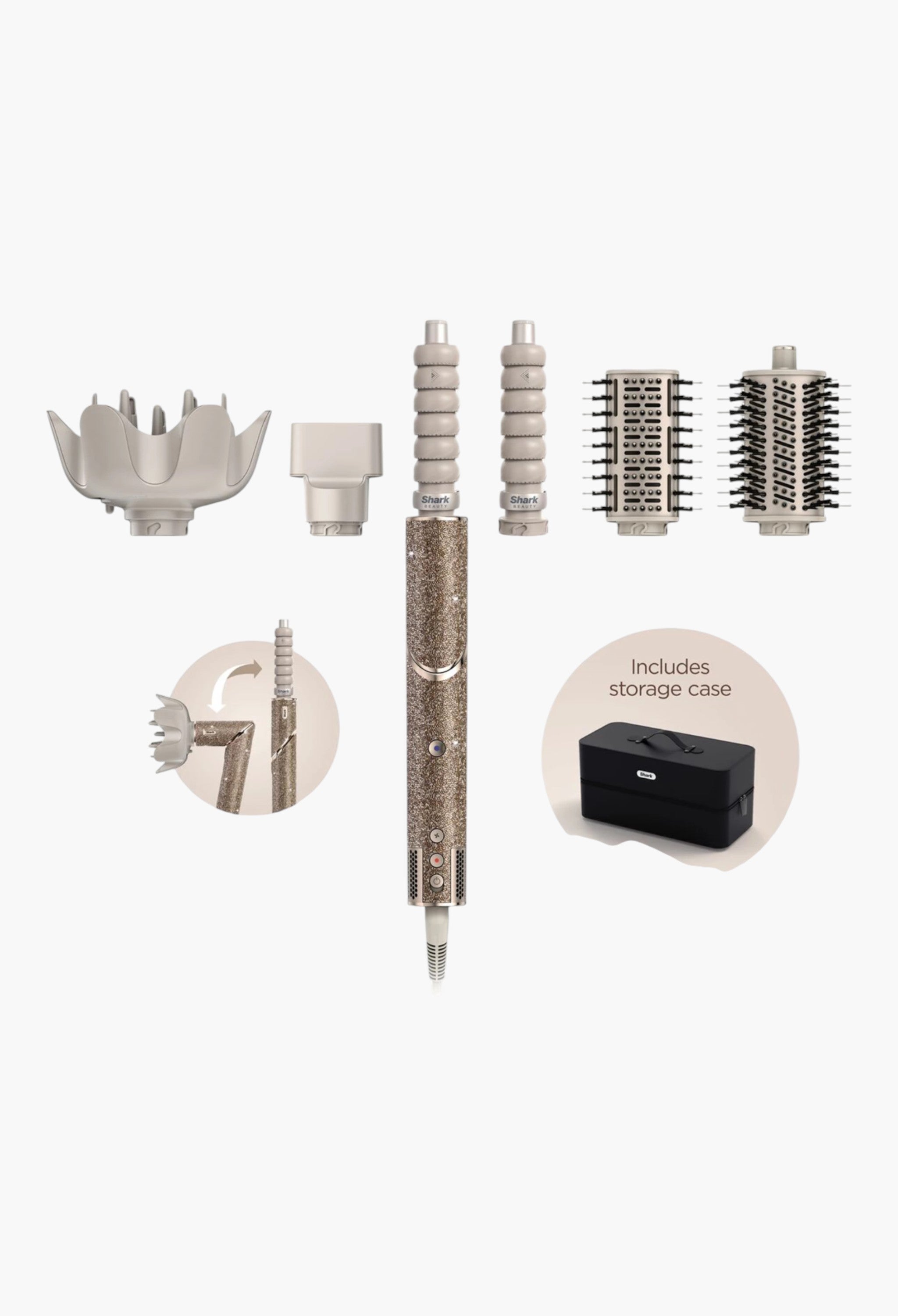 ＳＨＡＲＫ　Ｆr e e s t y l eディスプレーセット Shark FlexStyle Gold Diamond Limited Edition 5-in-1 Air Styler