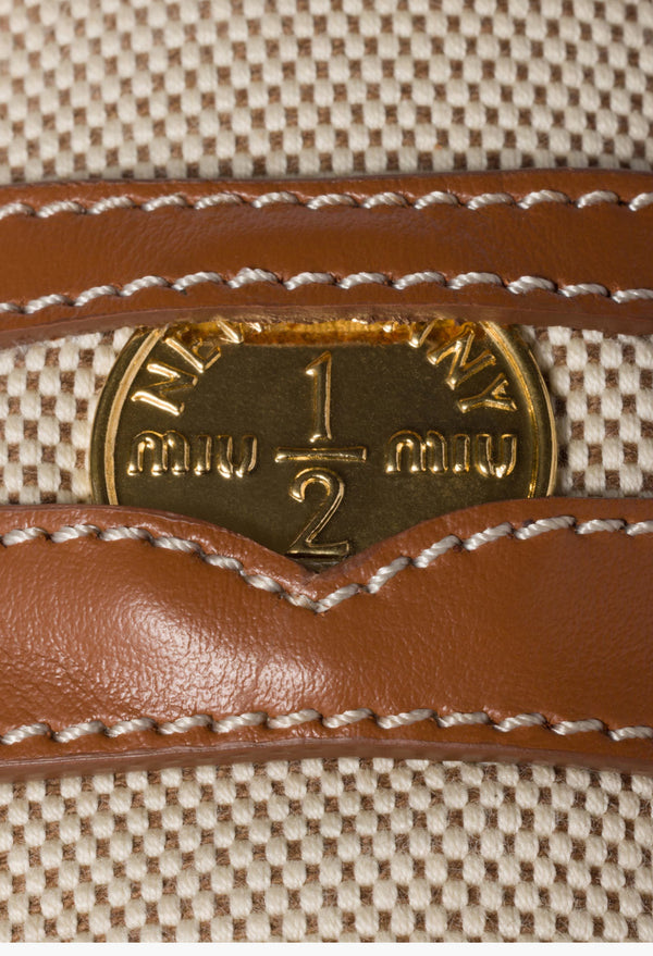 Canvas And Leather Mules