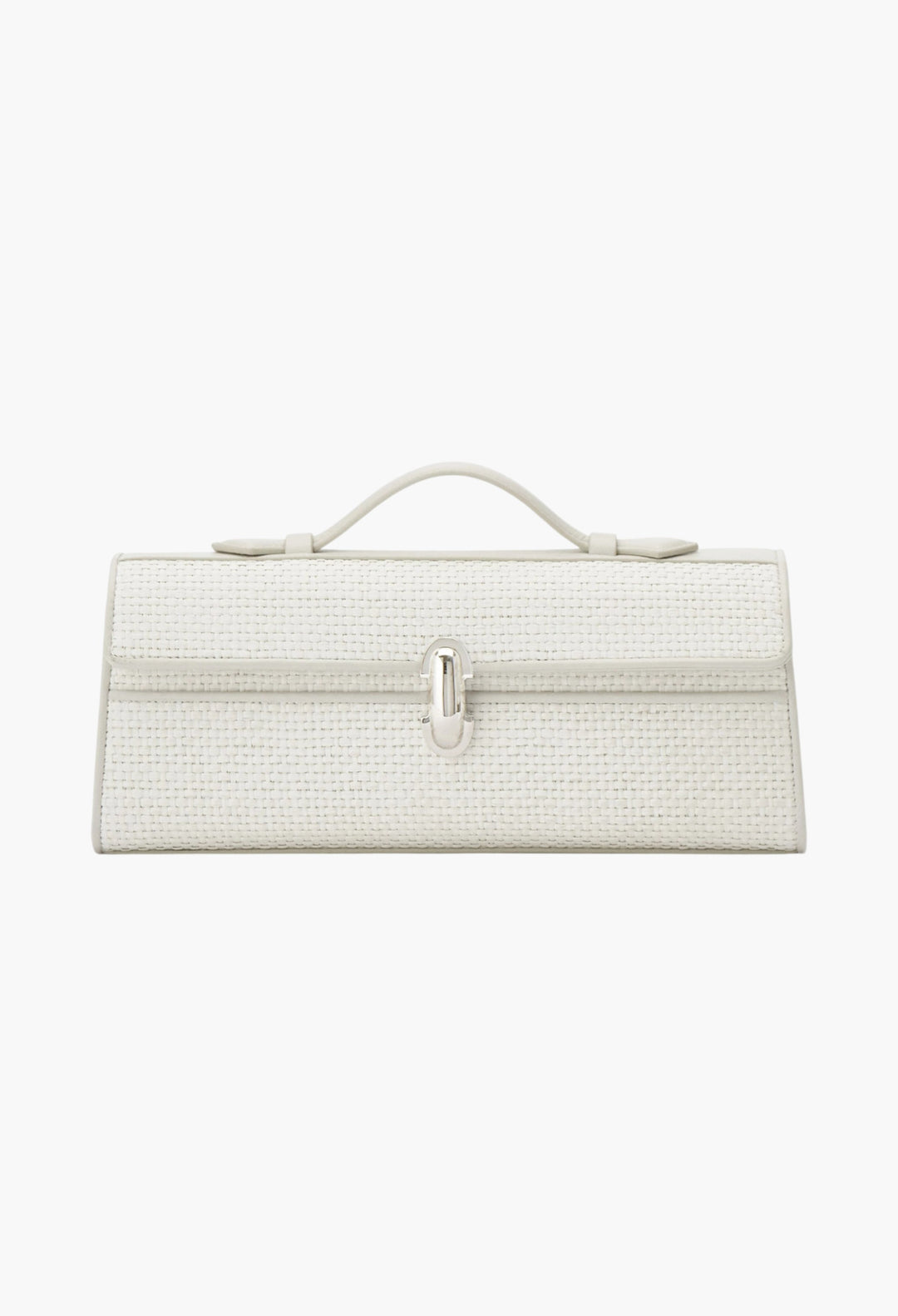 Slim Symmetry Pochette in Woven Raffia - GLAM MODA