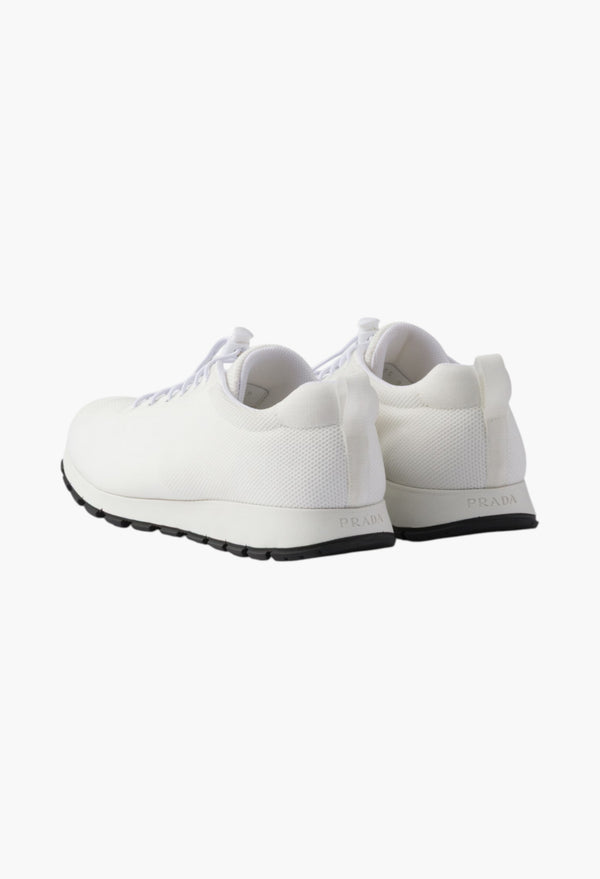 White - Stretch Knit Sneakers