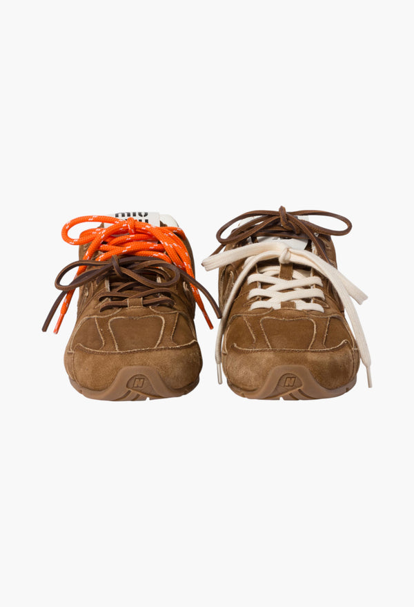 Cinnamon - New Balance X Miu Miu 530 SL Suede Sneakers