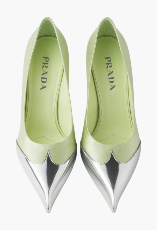 Dew - Satin And Metallic Leather Pumps