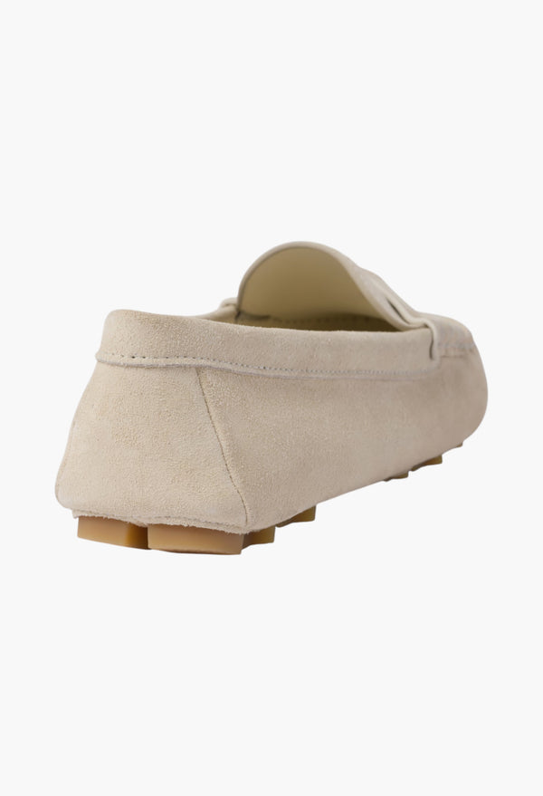 Chalk - Suede Driving Shoes
