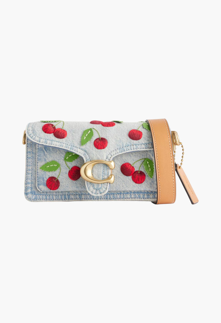 Cherry Tabby 20 Denim Shoulder Bag - GLAM MODA