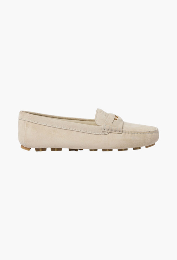 Chalk - Suede Driving Shoes