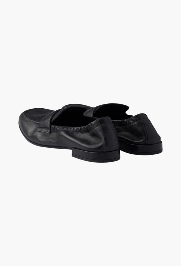 Black - Shuffle Antiqued Leather Loafers