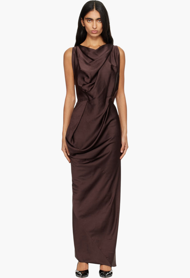 Brown Fond Maxi Dress - GLAM MODA
