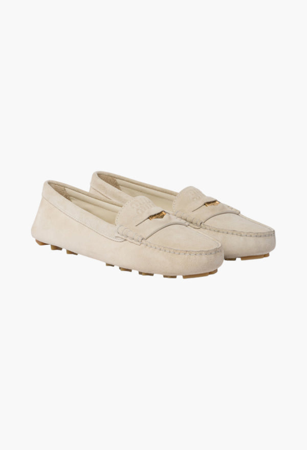 Chalk - Suede Driving Shoes