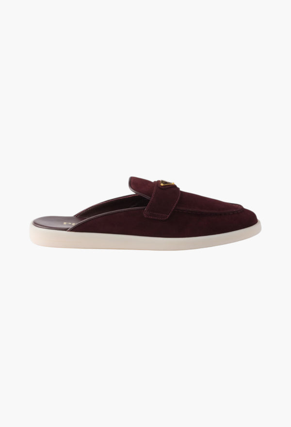 Burgundy - Suede Mules