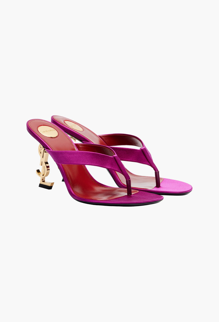 Opyum Crêpe Satin Thong Sandals - GLAM MODA