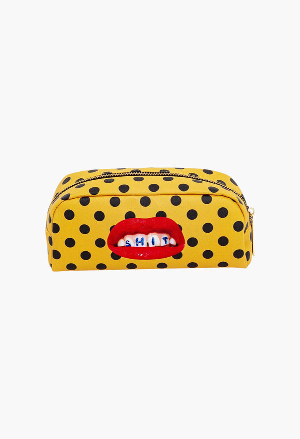 Seletti Wears Toiletpaper Sh*T-Print Faux-Leather Case