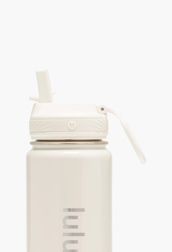 Light Ivory/Silver - Back to Life Sport Bottle 24oz Straw Lid Shine