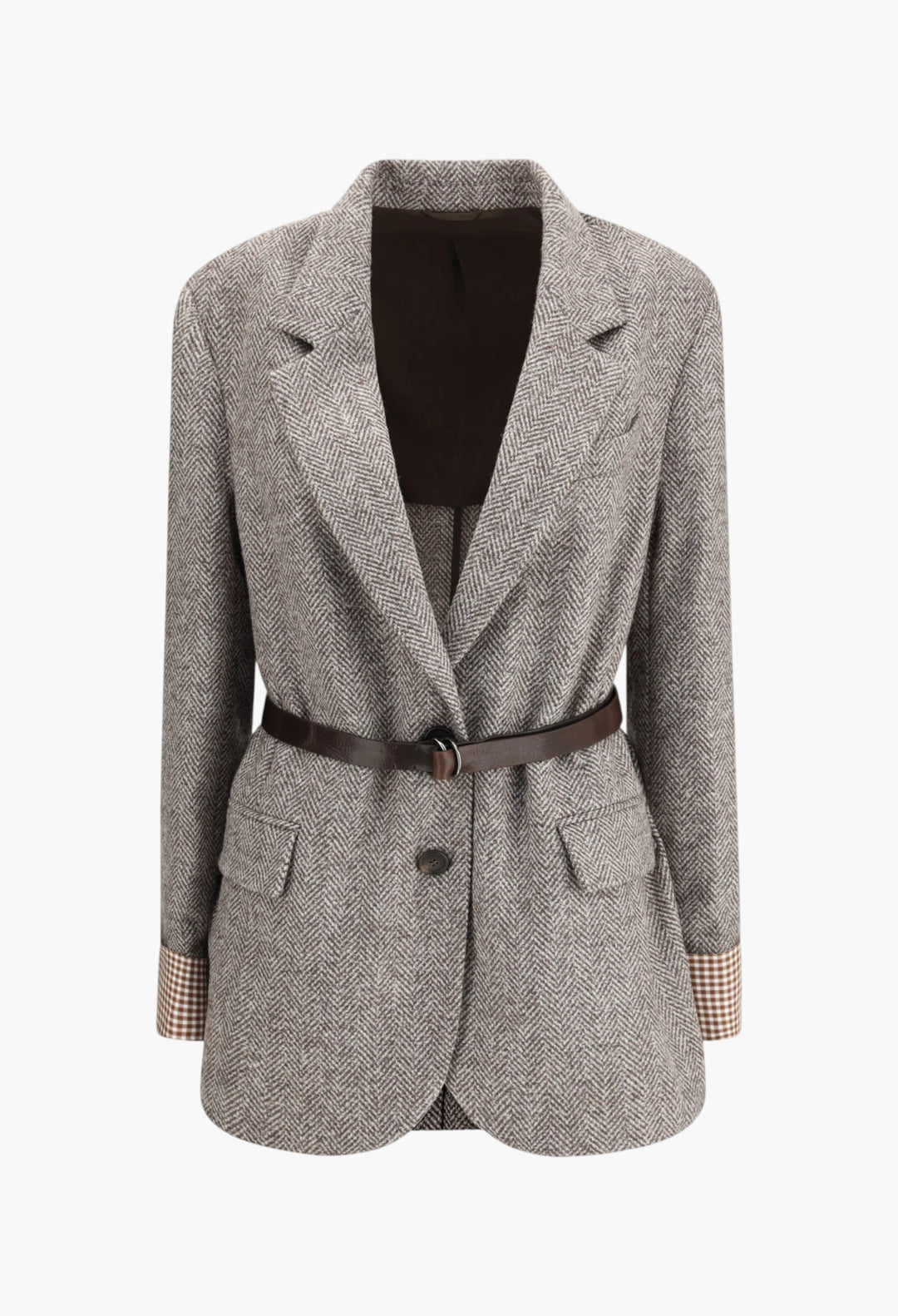 Patterned Wool Jacket - GLAM MODA