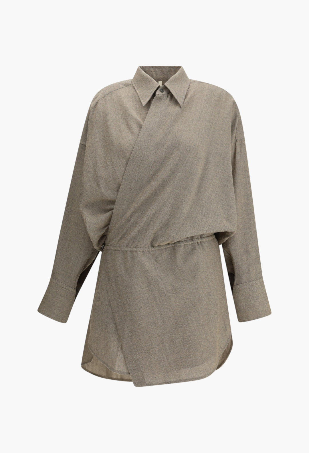 Wool Chemisier Dress - GLAM MODA