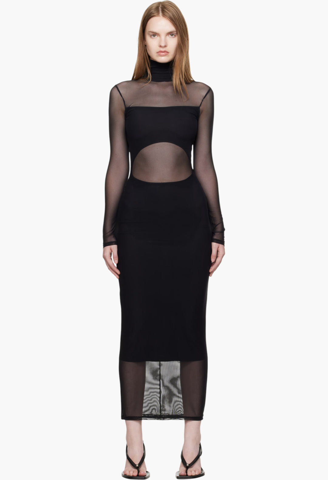 Black Illusion Midi Dress - GLAM MODA