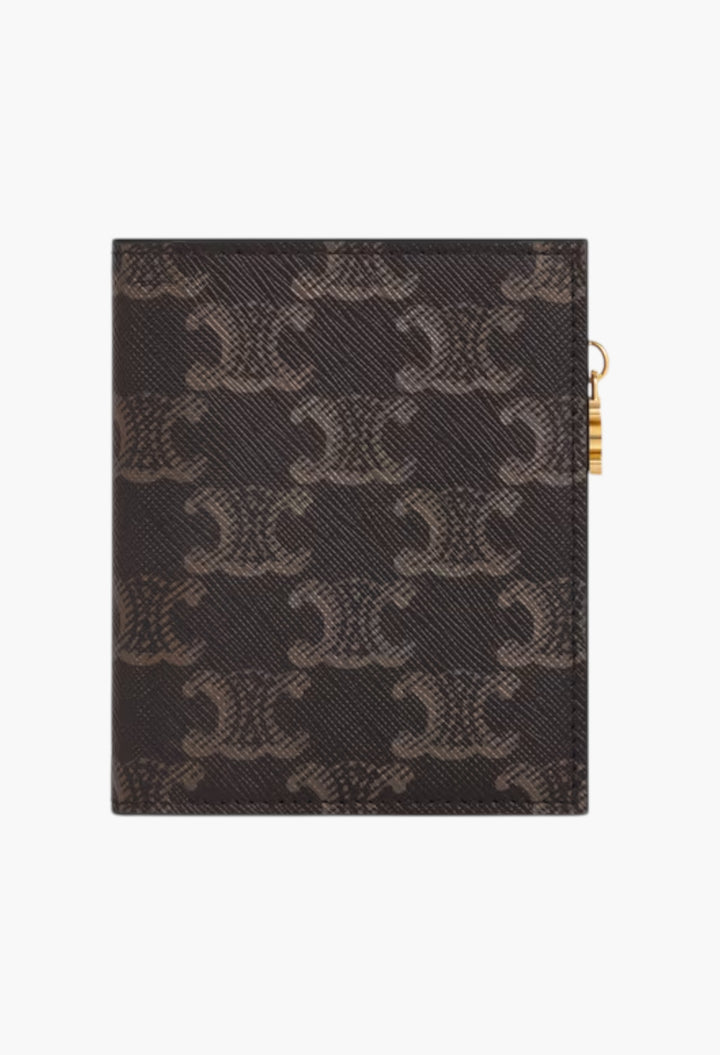 Compact Wallet Triomphe Charms In Triomphe Canvas - GLAM MODA