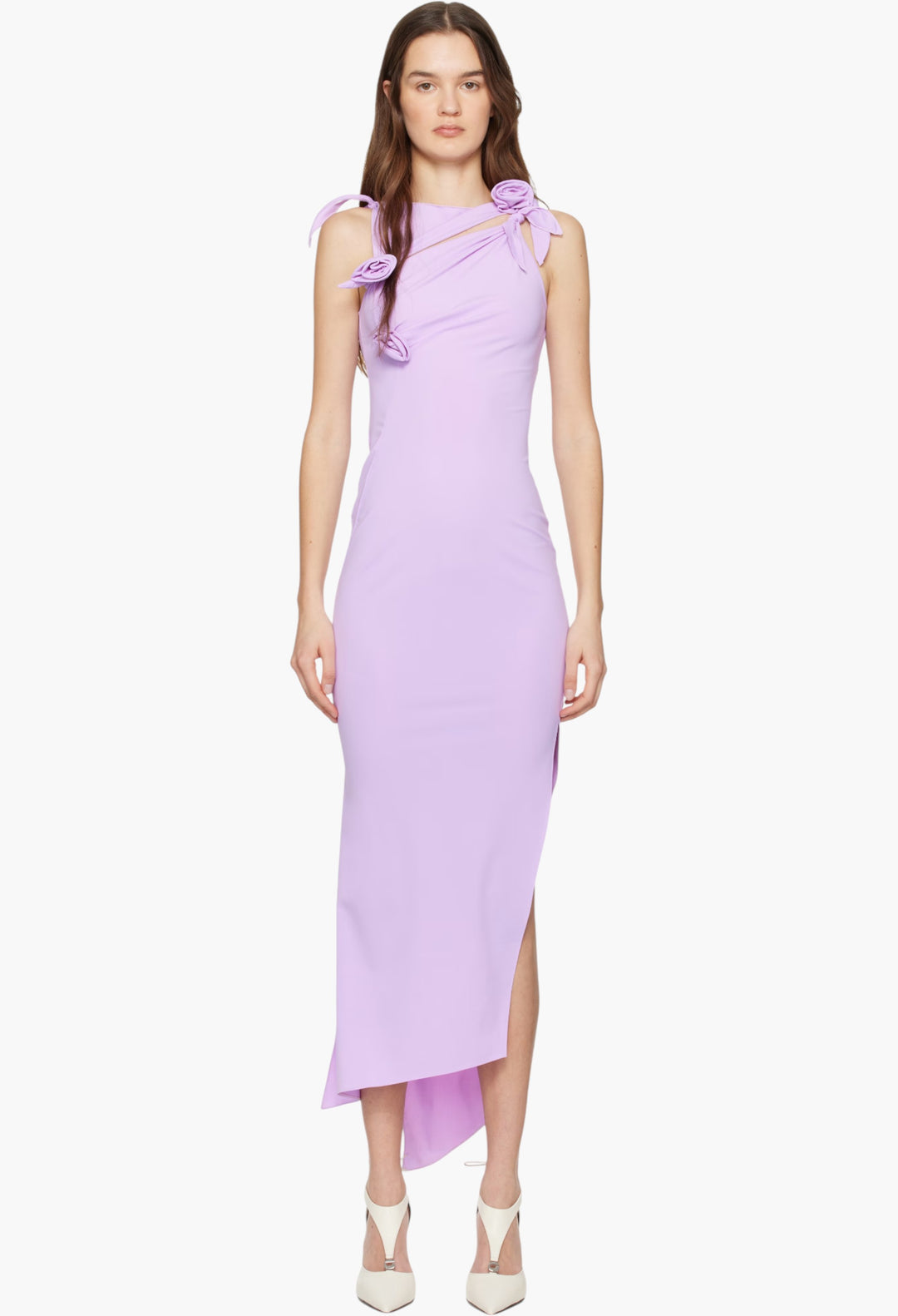Purple Flower Maxi Dress – Elegant Floral Style – GLAM MODA