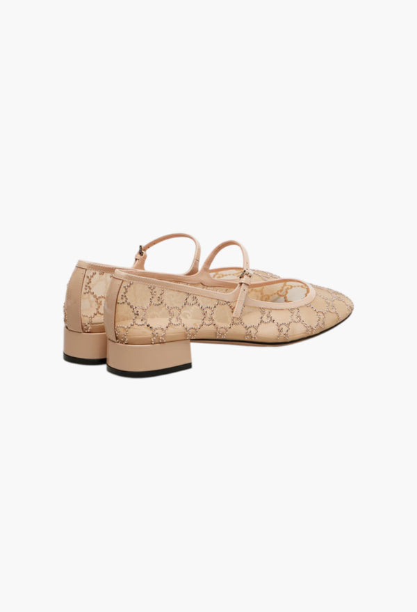 Charline GG mesh Mary Jane flats