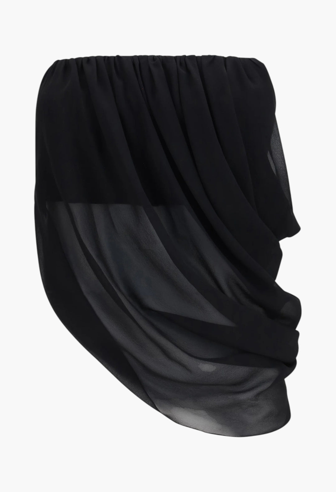 Sheer Draped Top - GLAM MODA