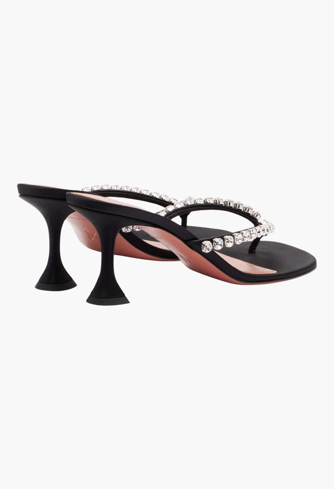 Gigi Embellished Satin Thong Sandals