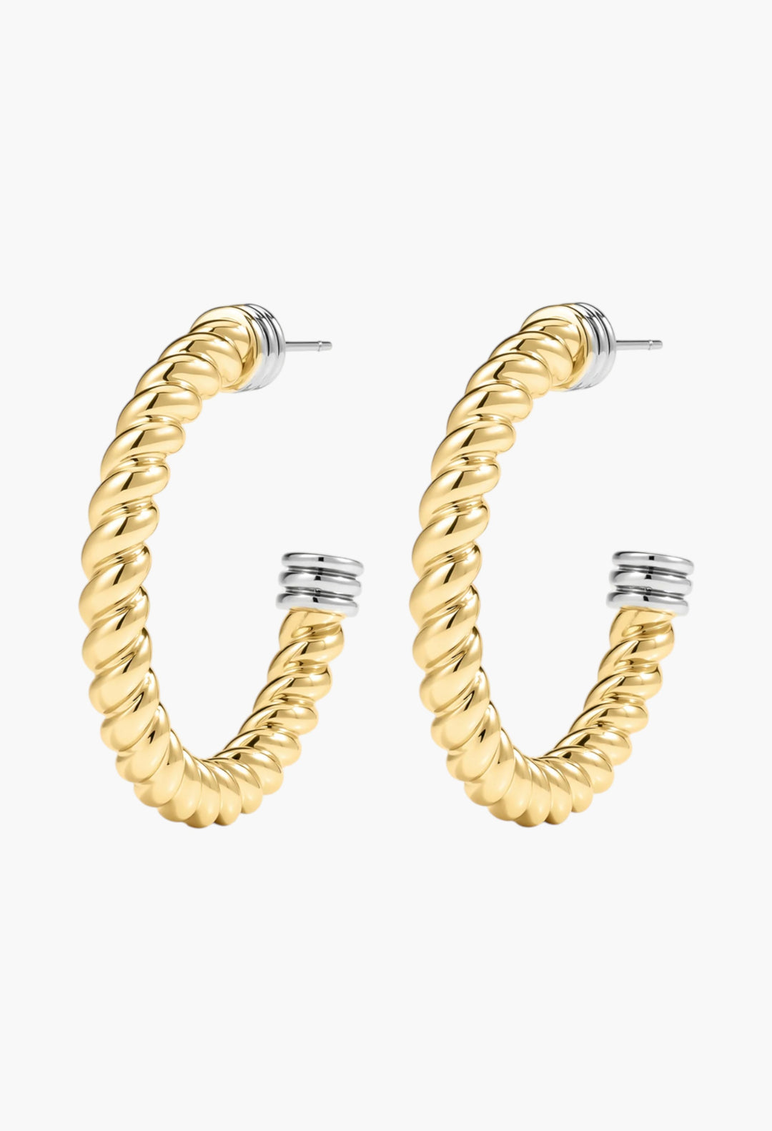 The Sierra Rope Hoops - Silver - GLAM MODA