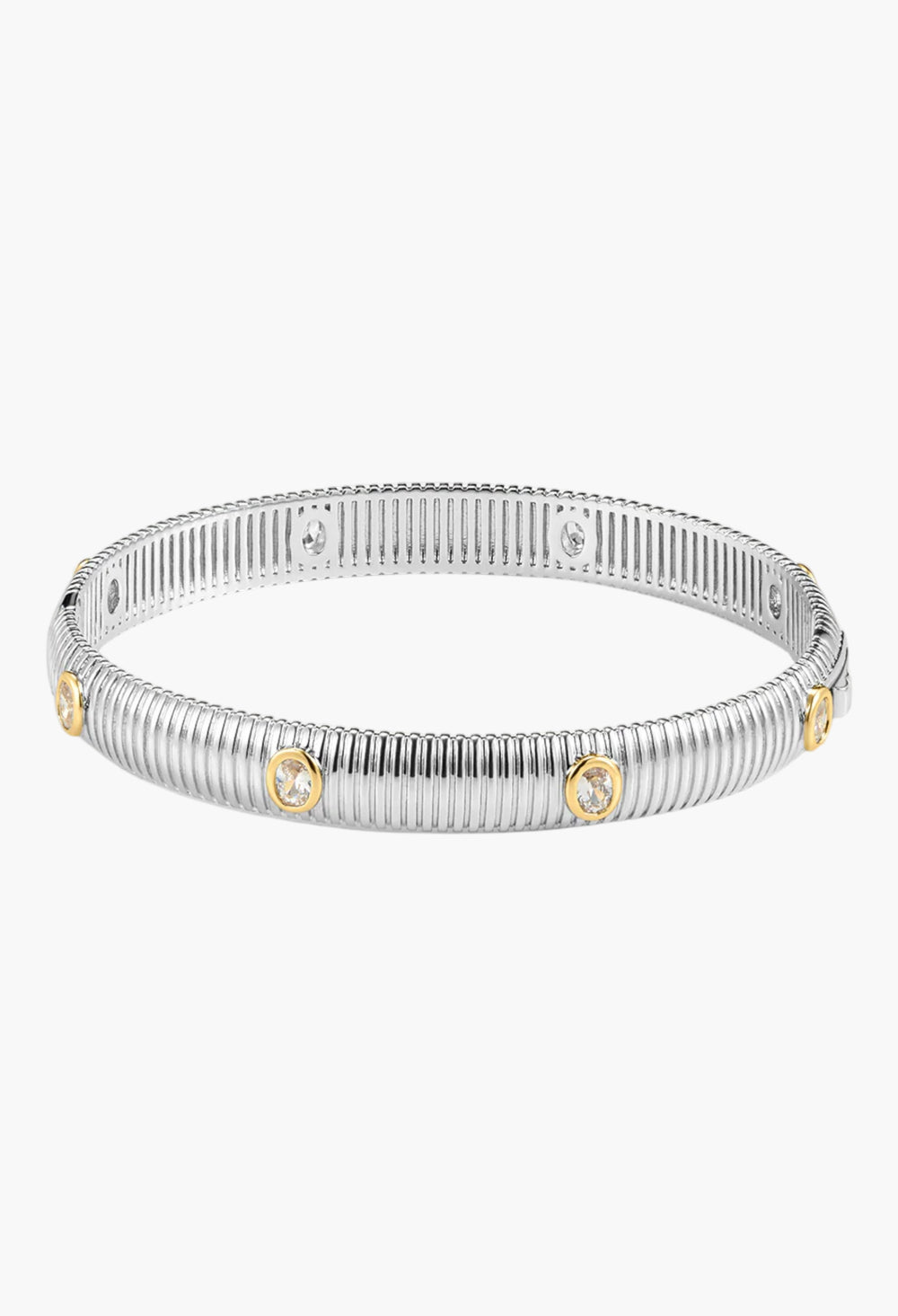 The Georgia Ridged Bangle - Gold - GLAM MODA