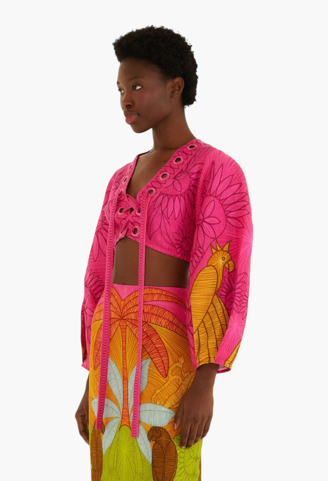 Multicolor Usiacuri Eyelet Blouse - GLAM MODA