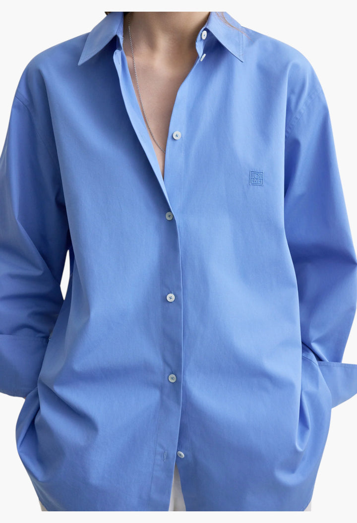 Cotton Summer Shirt Cornflowe