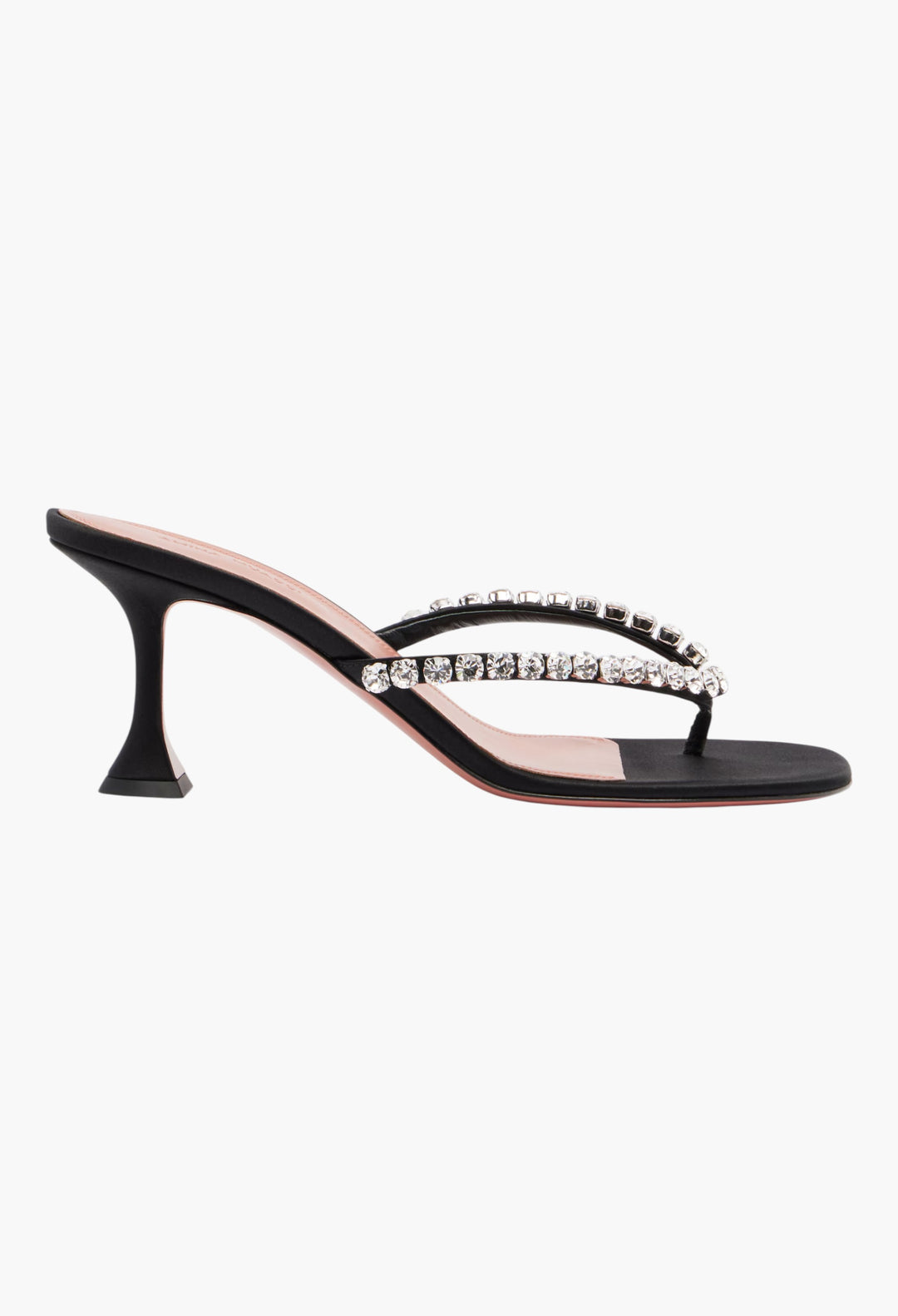 Gigi Embellished Satin Thong Sandals