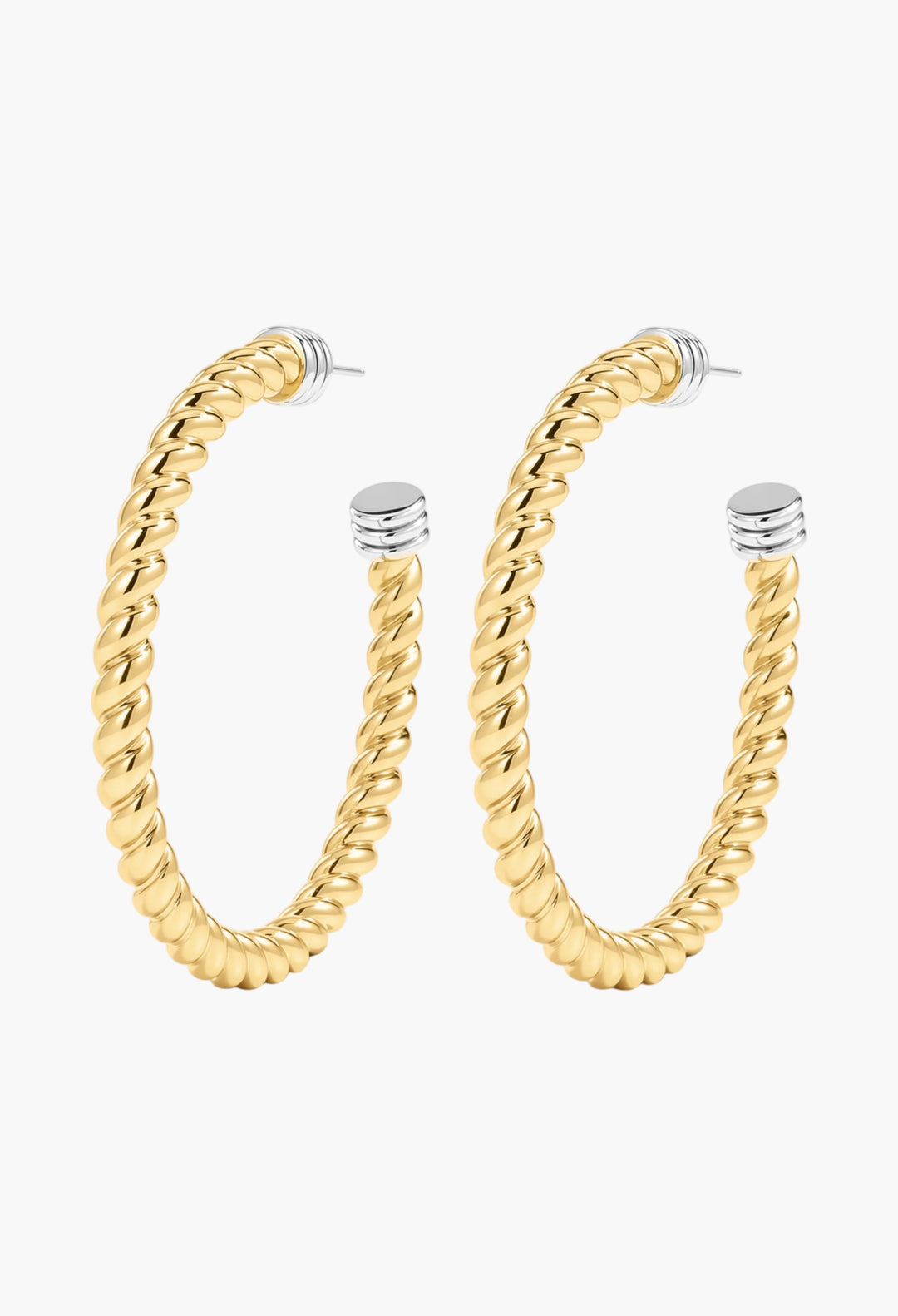 The Xl Sierra Rope Hoops - Gold - GLAM MODA