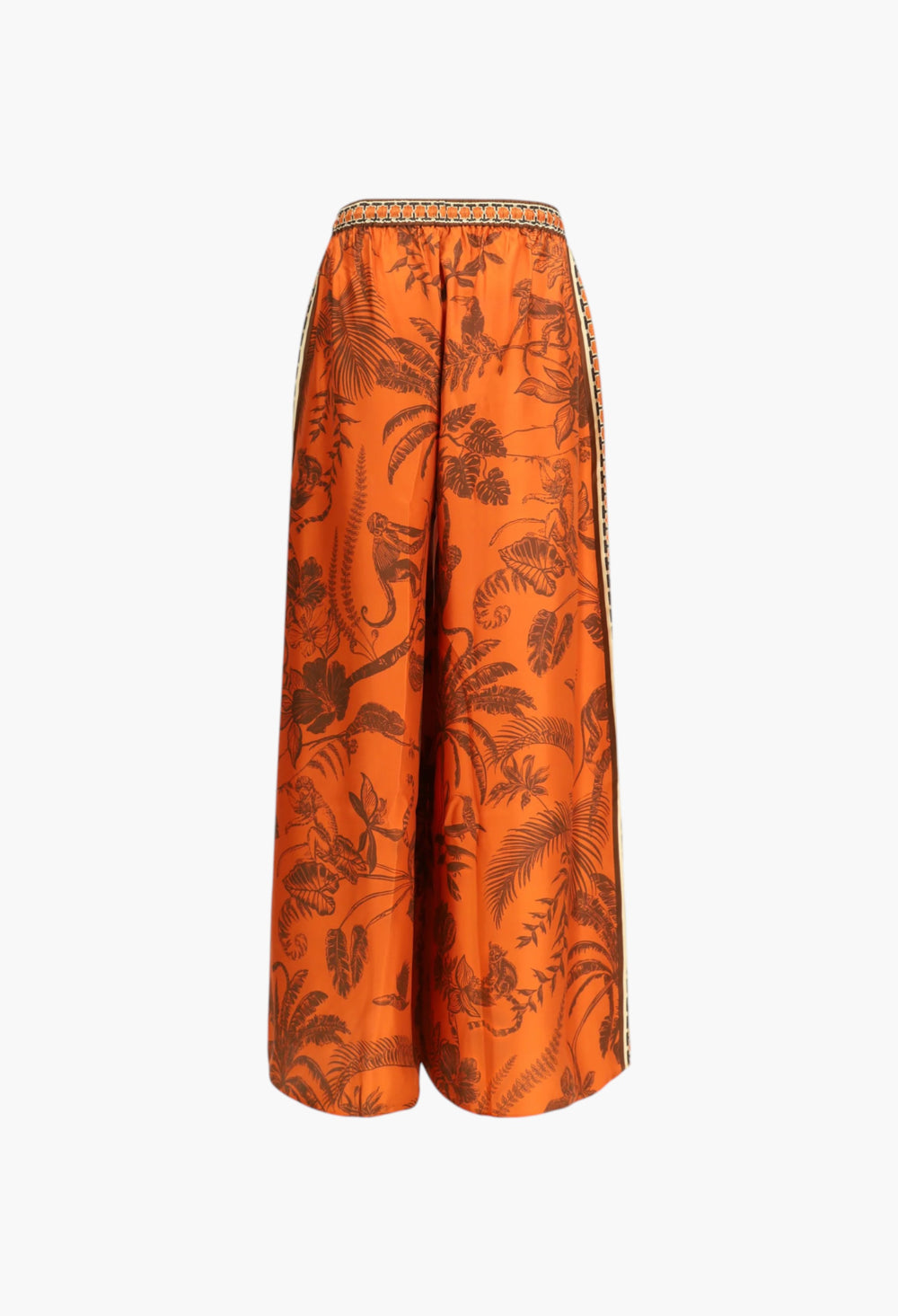 Monkey Dance Silk Palazzo Pants - GLAM MODA