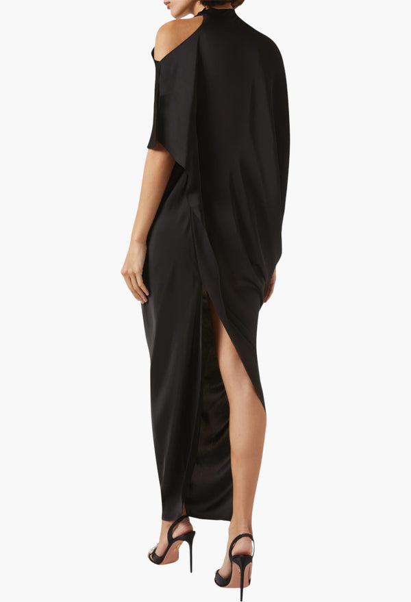 Sophia Satin Dress In Black