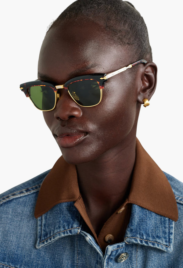 Sartre D-Frame Tortoiseshell Acetate And Gold-Tone Sunglasses