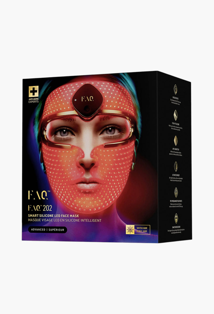 FAQ™ 202 Wireless Silicone 7 LED Light + NIR AntiAgeing Face Mask Treatment