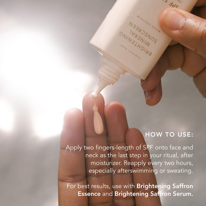 Daily Brightening Mineral Face Sunscreen, SPF 50+ With Saffron For Dark Spots And Squalane For Moisture - GLAM MODA
