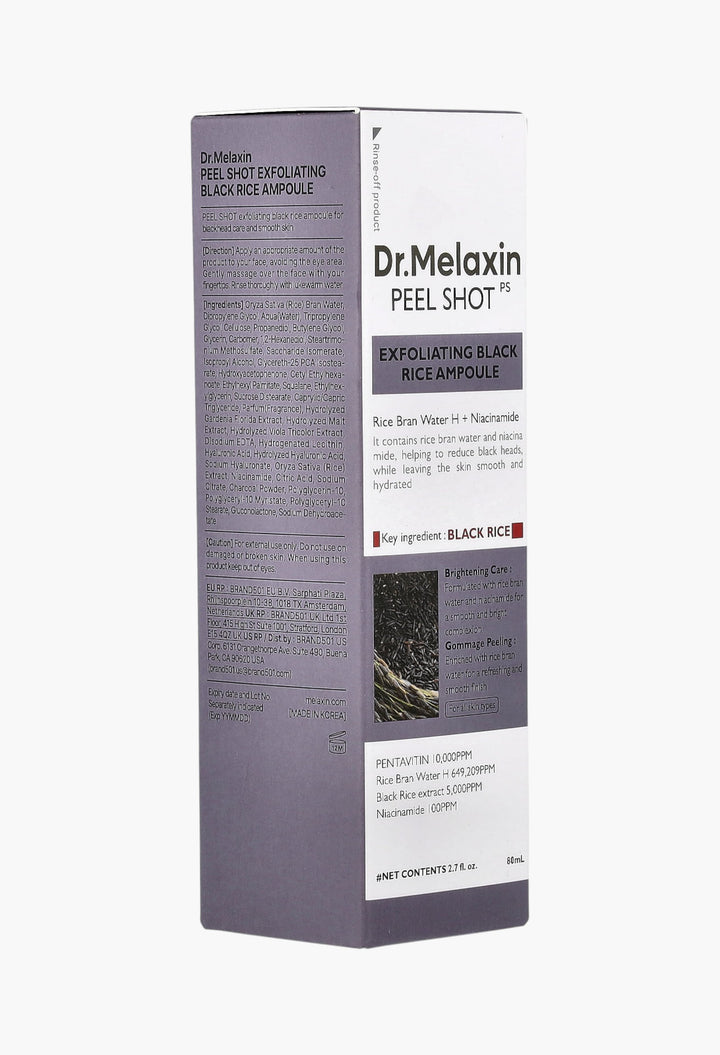 Peel Shot Glow Black Rice Ampoule Blackhead Reduction & Brightening - 2.7 oz - GLAM MODA