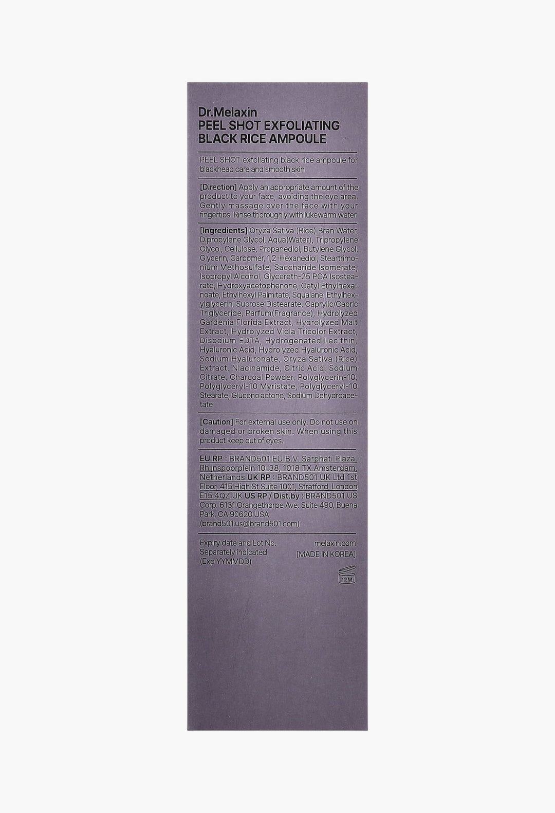 Peel Shot Glow Black Rice Ampoule Blackhead Reduction & Brightening - 2.7 oz - GLAM MODA