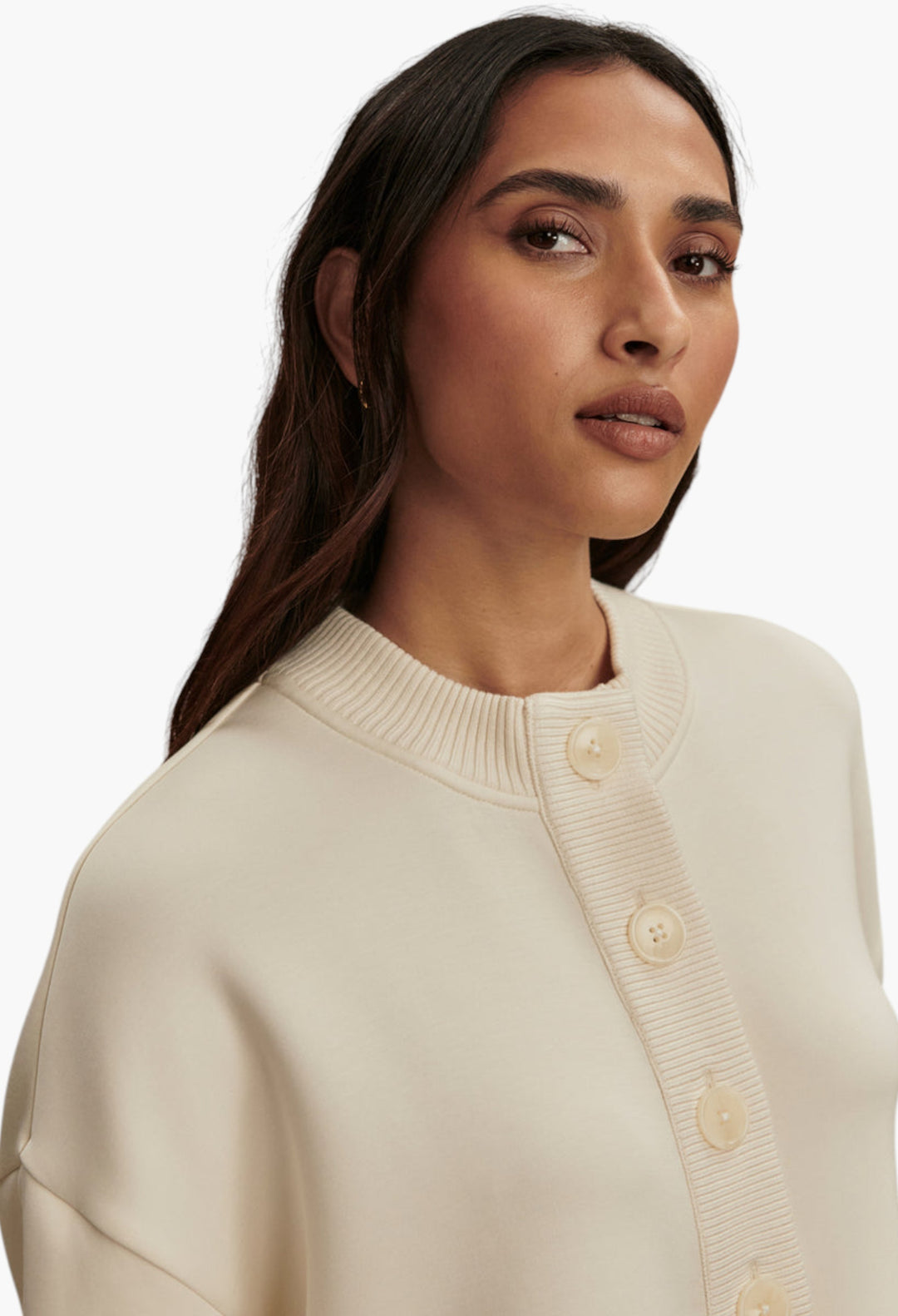 Reena Button Front Sweat - GLAM MODA