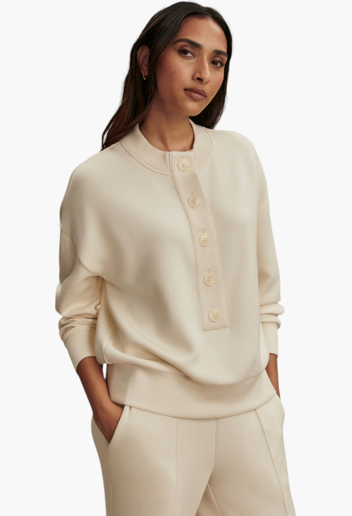 Reena Button Front Sweat - GLAM MODA