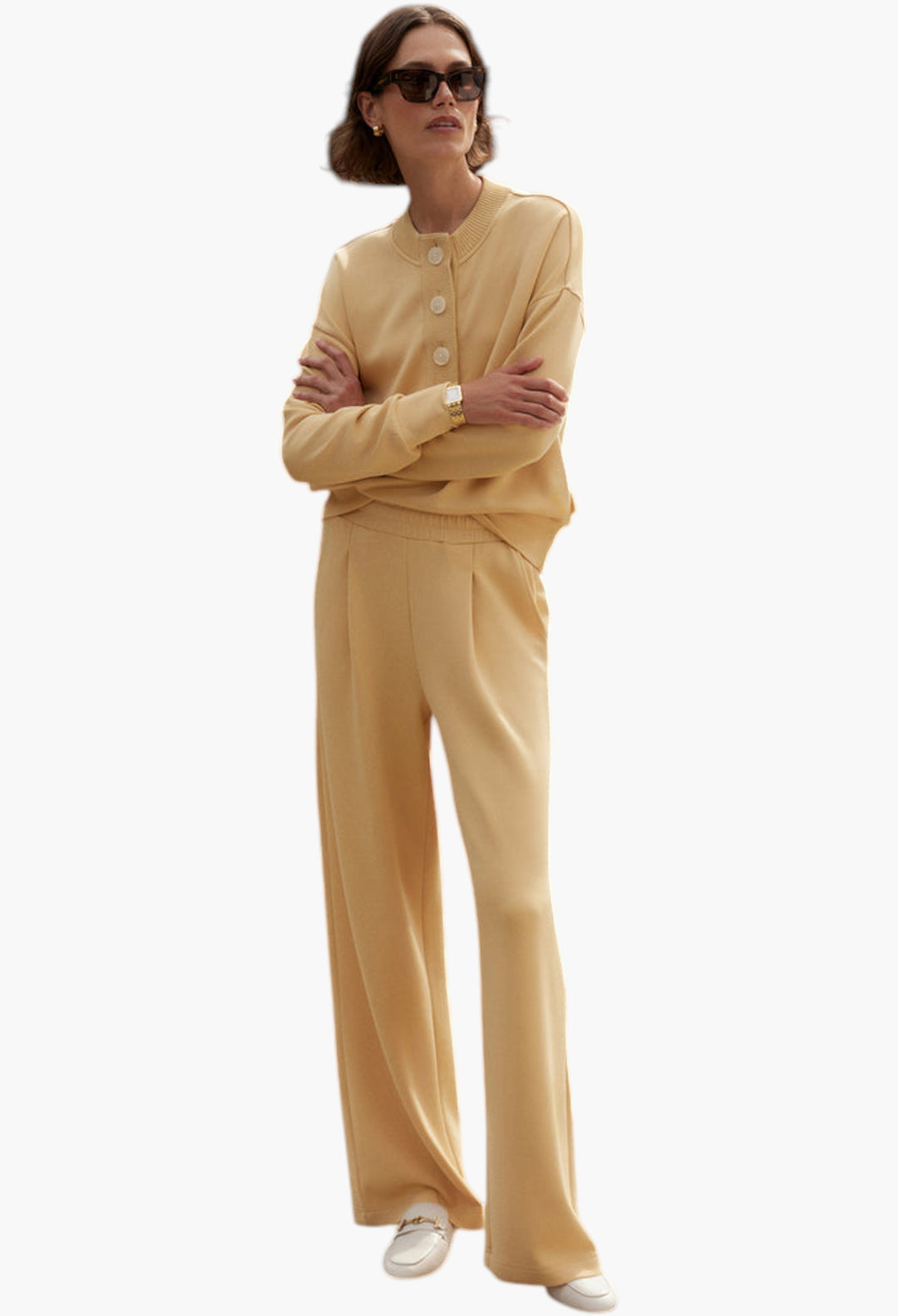 Reena Button Front Sweat - GLAM MODA