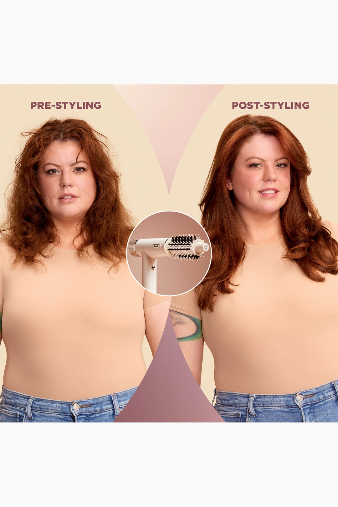 Shark SpeedStyle RapidGloss Finisher, High-Velocity Hair Dryer and 5 Styling Attachments, White, HD352ME - GLAM MODA