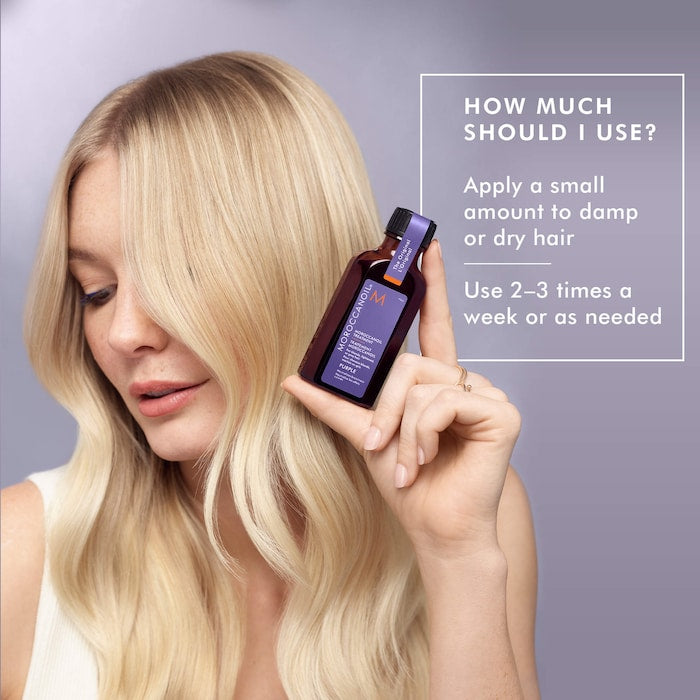 Moroccanoil Treatment Purple Hair Oil for Blonde Hair - GLAM MODA
