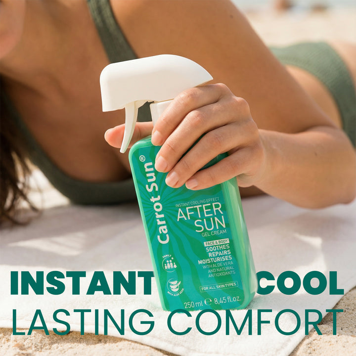 Aftersun Carrot Sun – Face And Body Gel Cream With Aloe Vera ( Soothes, Repairs, Moisturize ) - GLAM MODA