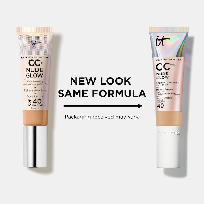 CC+ Nude Glow Lightweight Foundation + Glow Serum with SPF 40 and Niacinamide - GLAM MODA
